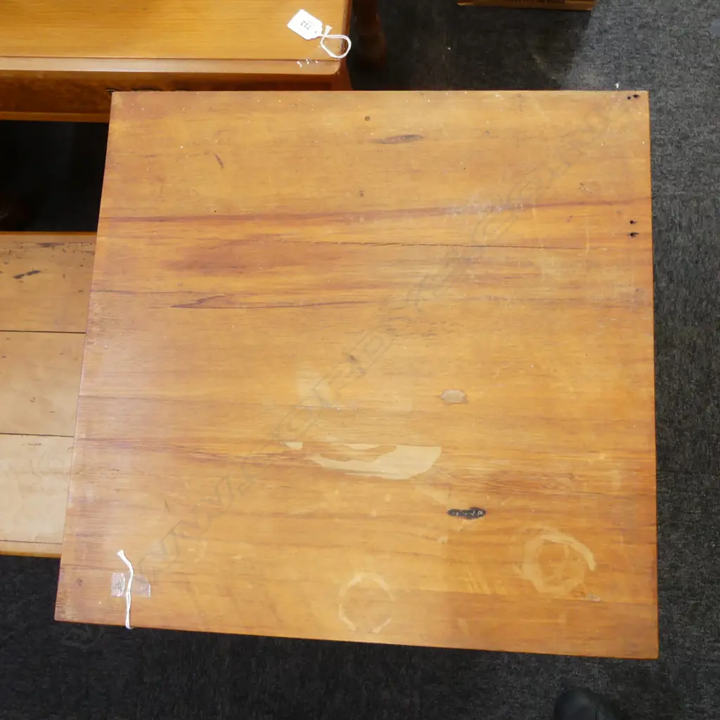 BEDSIDE CABINET (BORER ON FRONT DOOR) & RIMU TRUNK; BOTH WATERMARKED, 835x435x400mm Image 1++