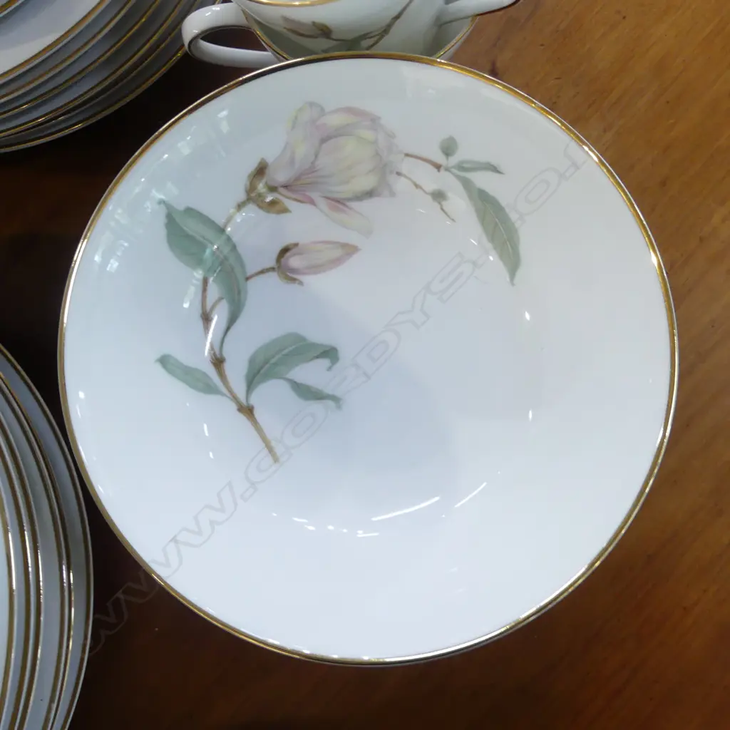 HUTSCHENREUTHER MAGNOLIA PART DINNER SERVICE Image 1++
