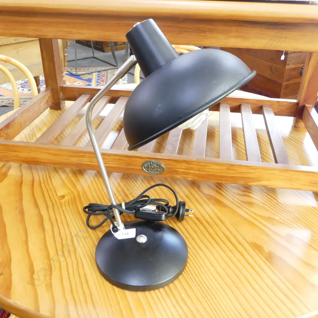 MODERN BLACK METAL DESK LAMP H.380mm Image 1++