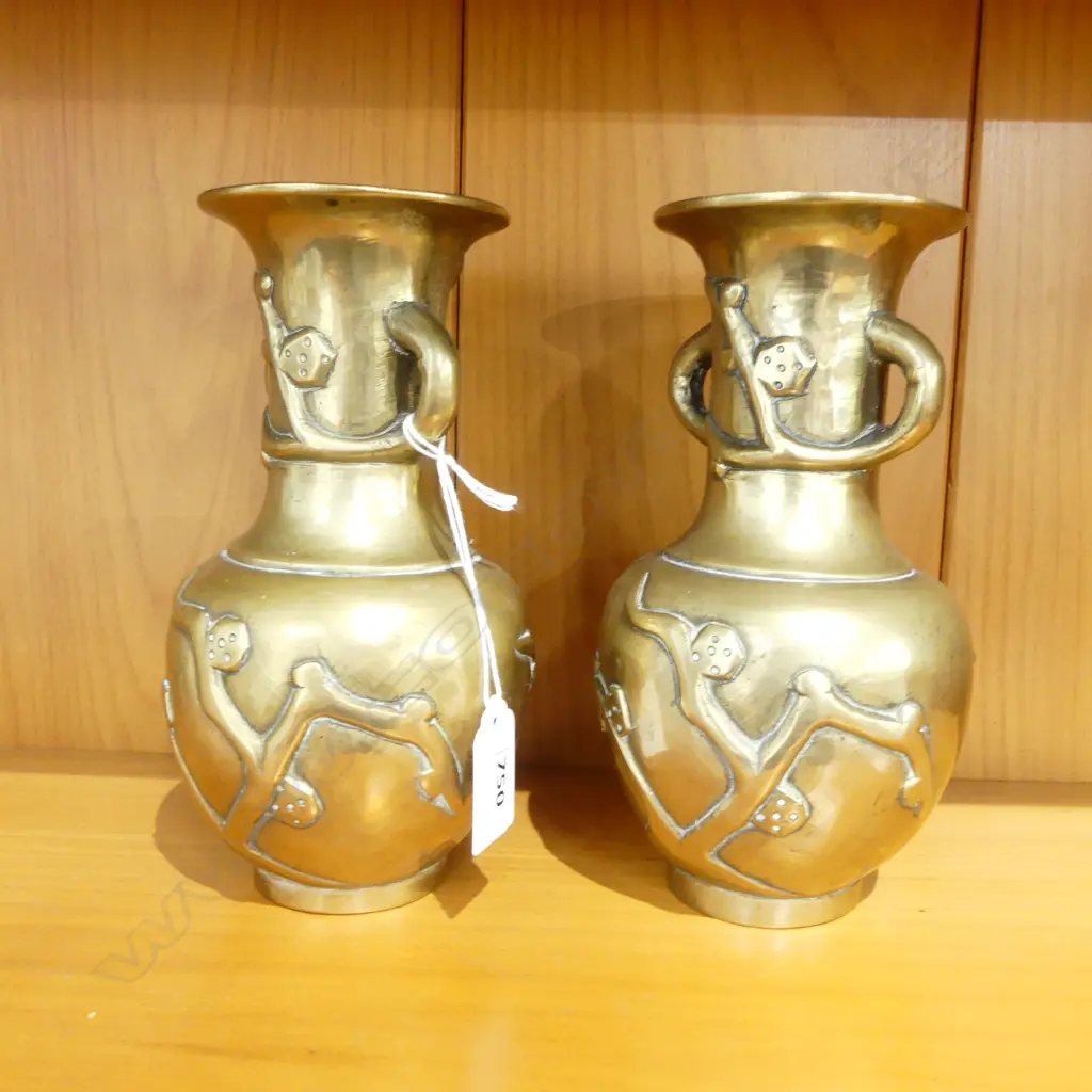 PR CHINESE BRASS VASES H.180mm Image 1++