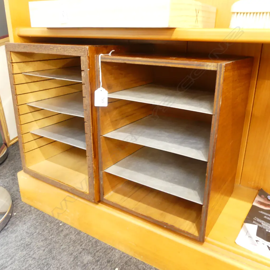 2 WOODEN FILING BOXES H.320mm Image 1++