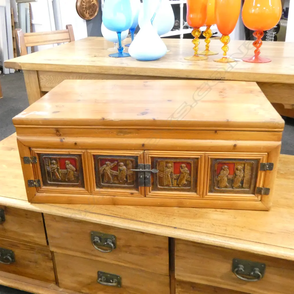 ORIENTAL WOODEN CHEST 775x490x295mm Image 1++