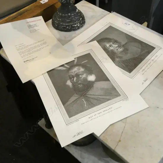 4 MAORI ETCHINGS; 3 HODGES, 1 WEBBER...