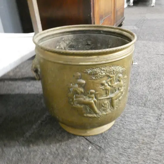 COPPER JARDINIERE PLANTER POT H.250mm