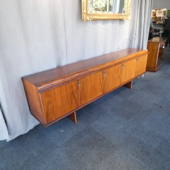 DESIGNER MAHOGANY 5 DOOR SIDEBOARD 2450x490x750mm