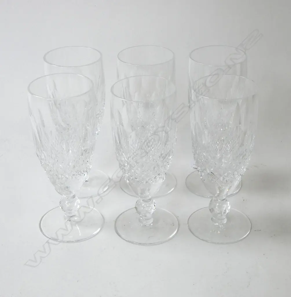 6 WATERFORD COLLEEN PAT. CHAMPAGNE FLUTES H.155mm Image 1++
