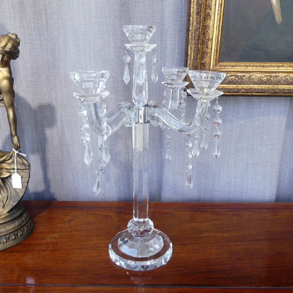 CRYSTAL FIVE ARM CANDELABRA H.FIX FIX HAMISH Image 1++