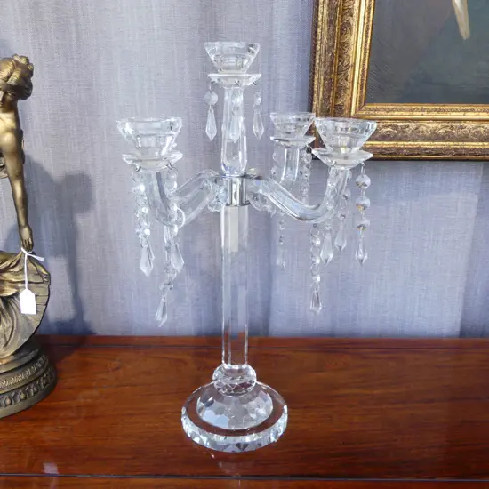 CRYSTAL FIVE ARM CANDELABRA H.FIX FIX HAMISH