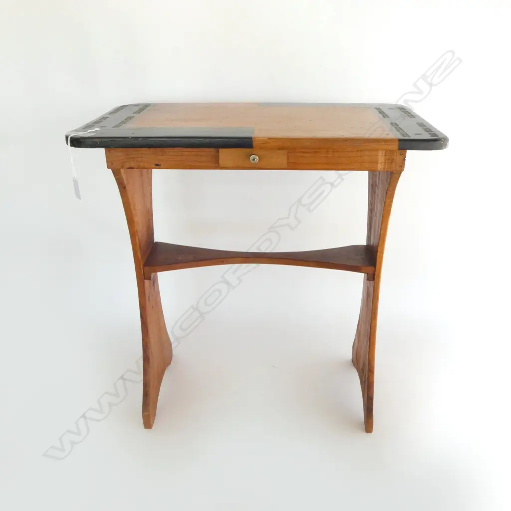 WOODEN SIDE TABLE w. GAMES TOP 570x330x595mm Image 1++