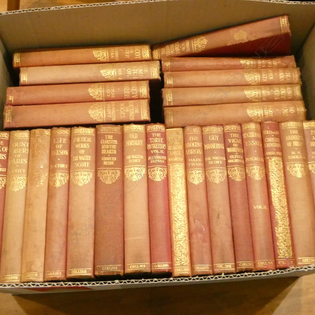 25 EARLY 20thC NOVELS; THACKERAY, ELIOT, DUMAS, CARLYLE ETC Image 1++