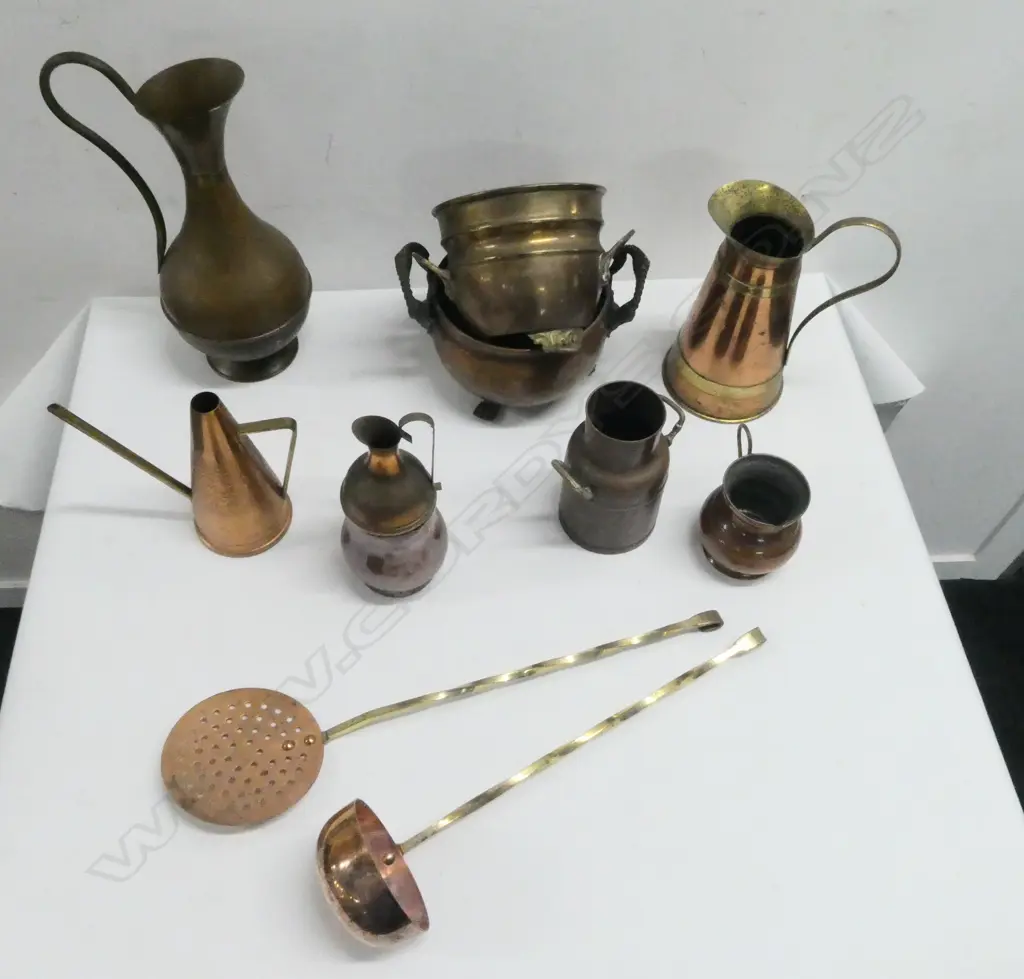 ASST COPPER & BRASS; JUGS, LADLE, etc Image 1++