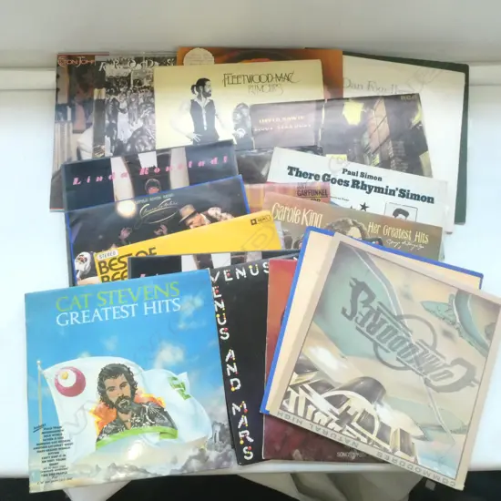 ASST. LP RECORDS; BEE GEES, ELTON JOHN, FLEETWOOD MAC, etc