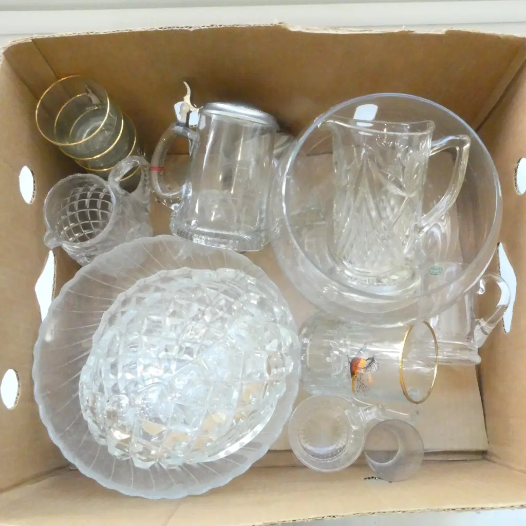ASST CRYSTAL & GLASSWARE Incl. STUART CRYSTAL TANKARD Image 1++