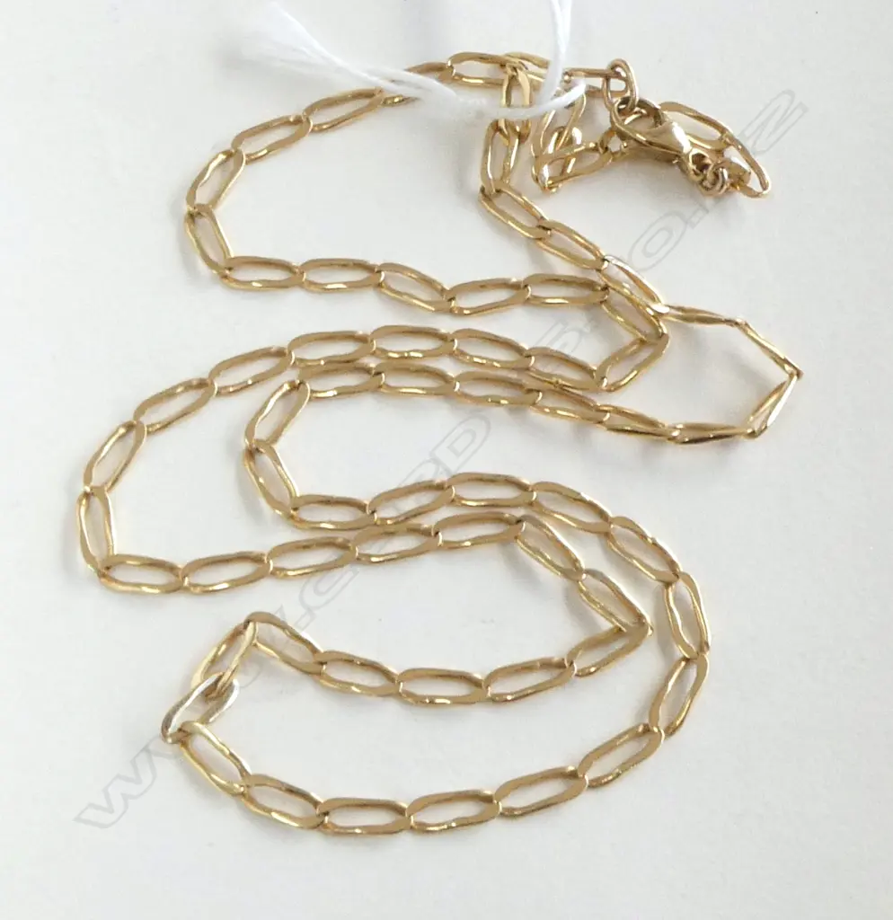 14ct YELLOW GOLD OVAL LINK NECKCHAIN L.530mm 8.77gms Image 1++