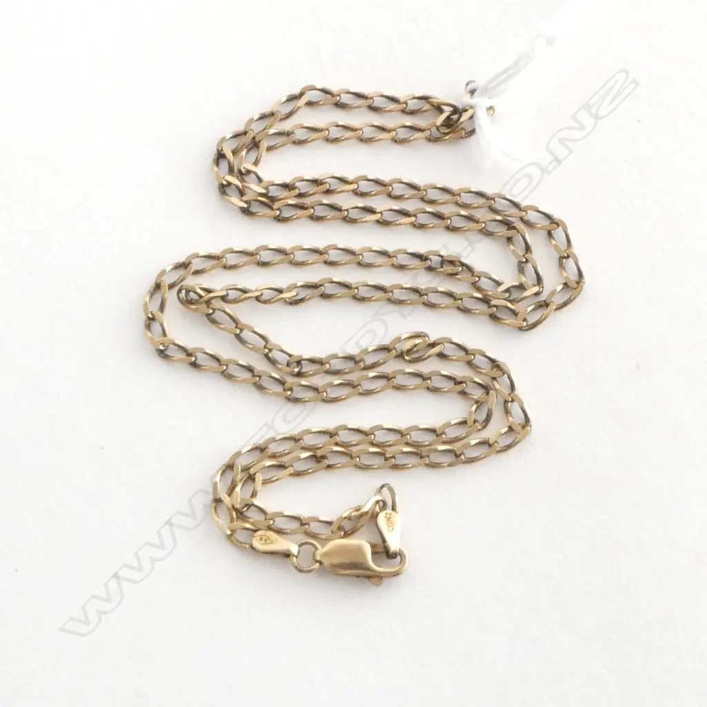 9ct YELLOW GOLD NECK CHAIN L.520mm 7.4gms Image 1++