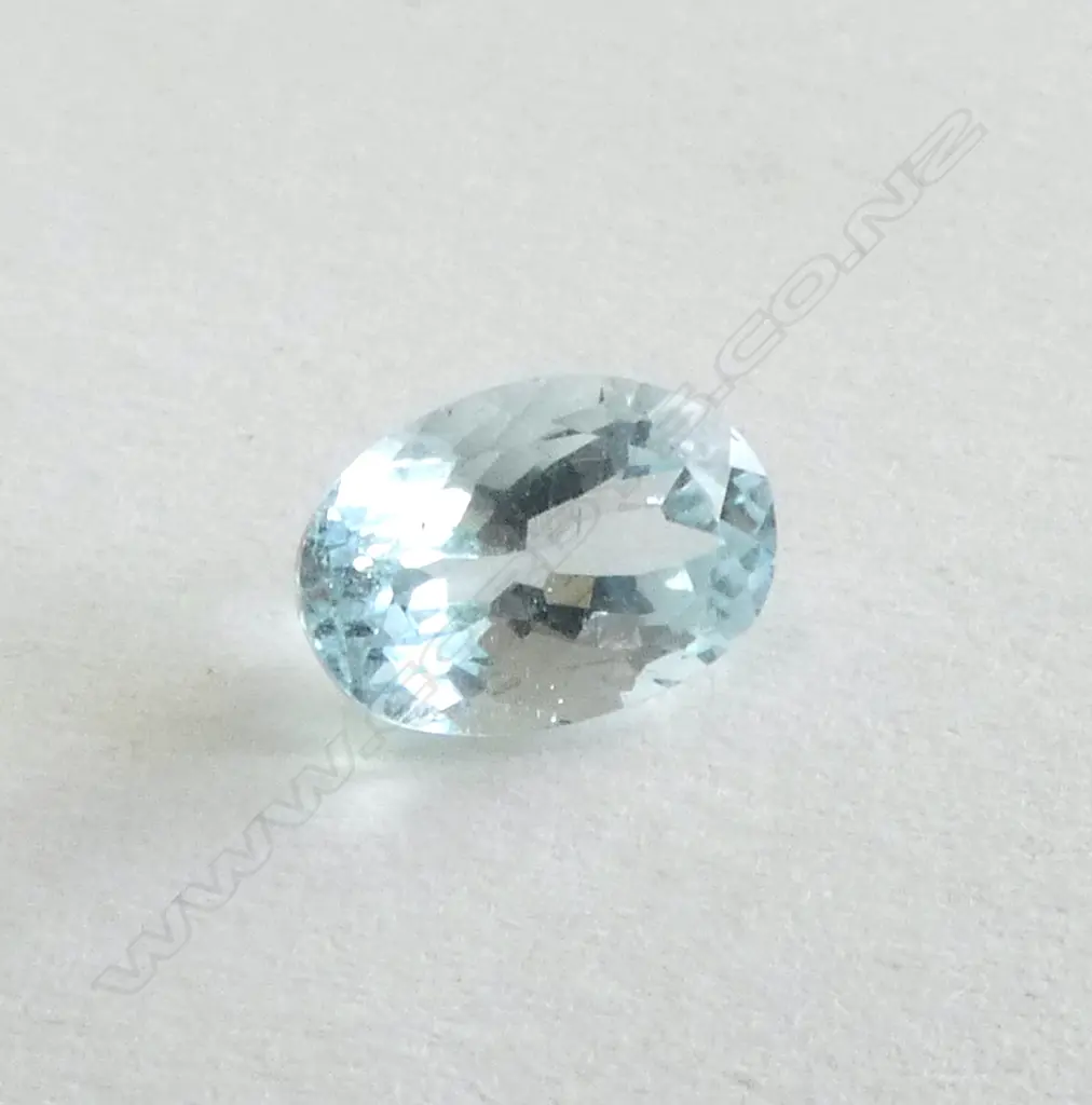 UNSET STONE  1.3CT OVAL CUT AQUAMARINE Image 1++