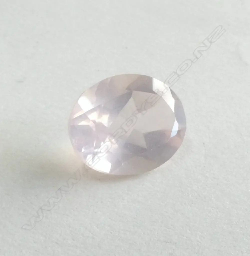 UNSET STONE 4.43CT OVAL CUT ROSE QUARTZ Image 1++