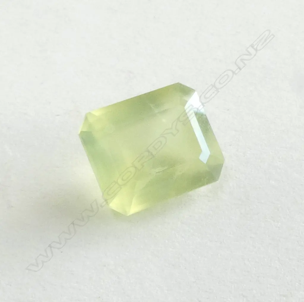 UNSET STONE  6.57CT SQUARE CUT PREHNITE Image 1++