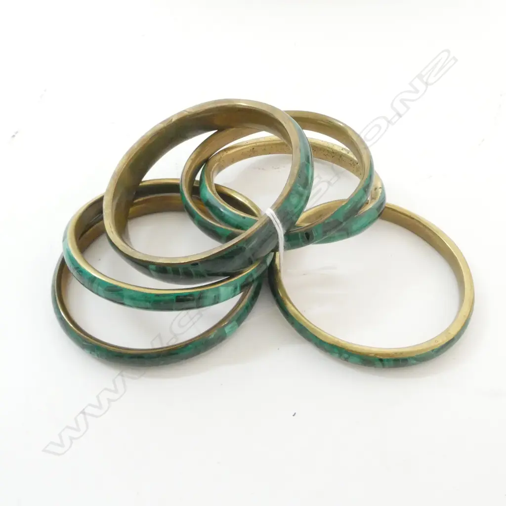 6 MALACITE BANGLES  Image 1++