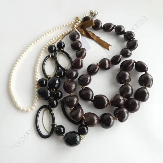 3 COSTUME NECKLACES