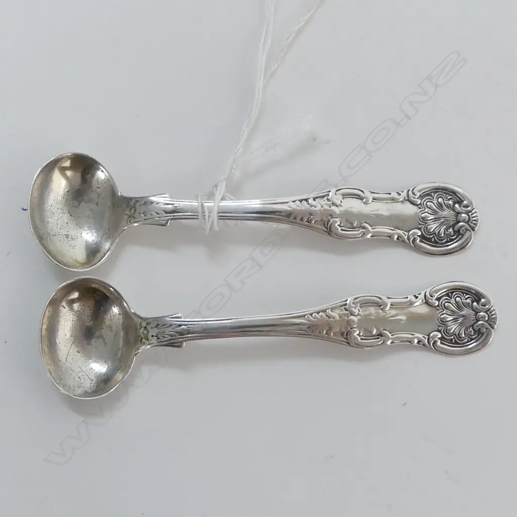 PR EARLY VICTORIAN SCOTTISH SILVER SALTSPOONS Glasgow 1846  Image 1++