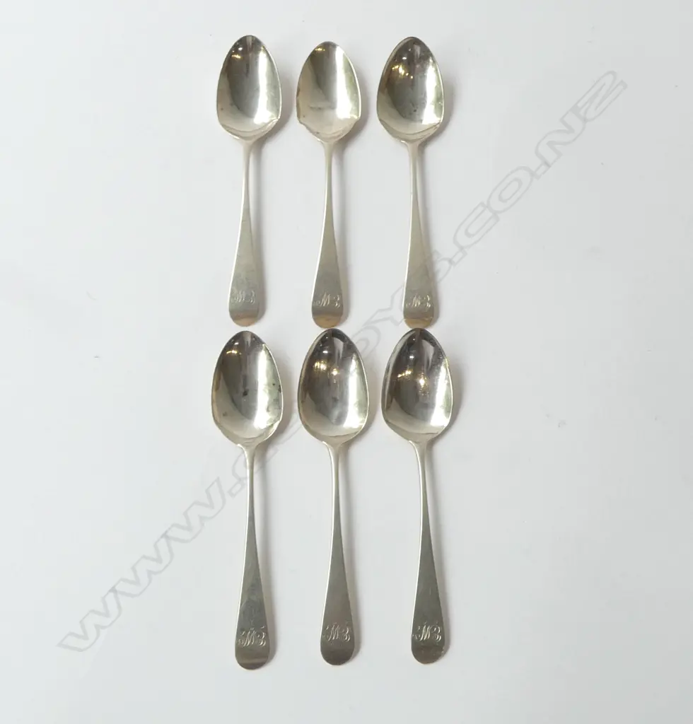 WMIV SILVER SET 6 TEASPOONS London1831 74gms Image 1++