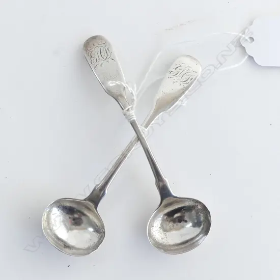 PR GEORGE IV SILVER SALT SPOONS. London 1830 