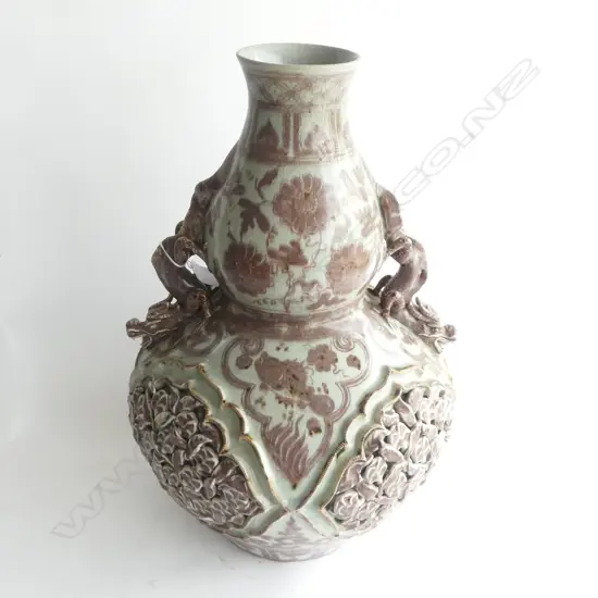 CHINESE COPPER RED VASE H.500mm