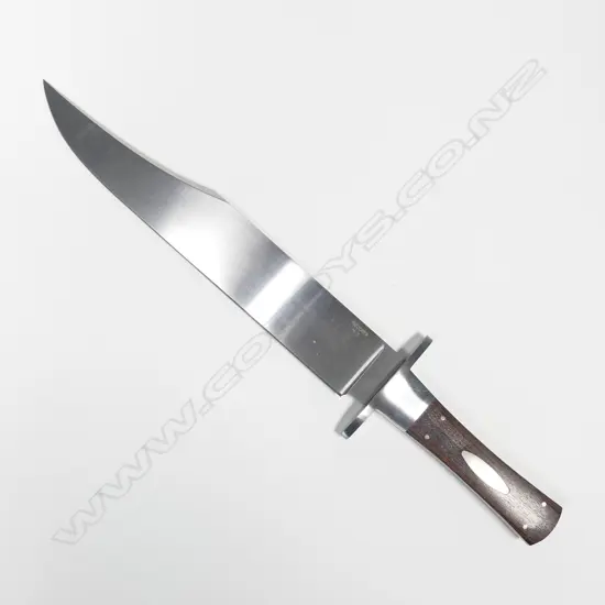 CUSTOM REDDIEX BOWIE KNIFE. MAPLE HANDLE. L.360mm (now w leather scabard)