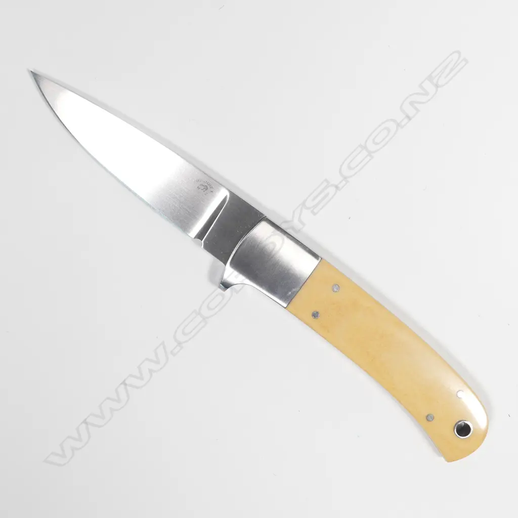 CUSTOM REDDIEX FIELD KNIFE. IVORY MICARTA. L.200mm Image 1++