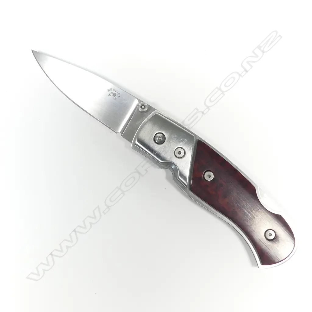 HANDCRAFTED CUSTOM REDDIEX FOLDING POCKET KNIFE. L.160mm Image 1++