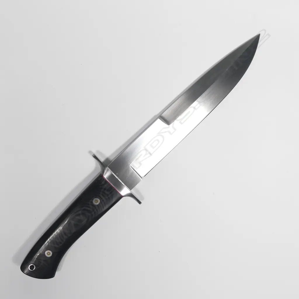 CUSTOM REDDIEX KNIFE.  MICARTA HANDLE. DETAILED RIVETS & RED STRIPE. L.320mm Image 1++