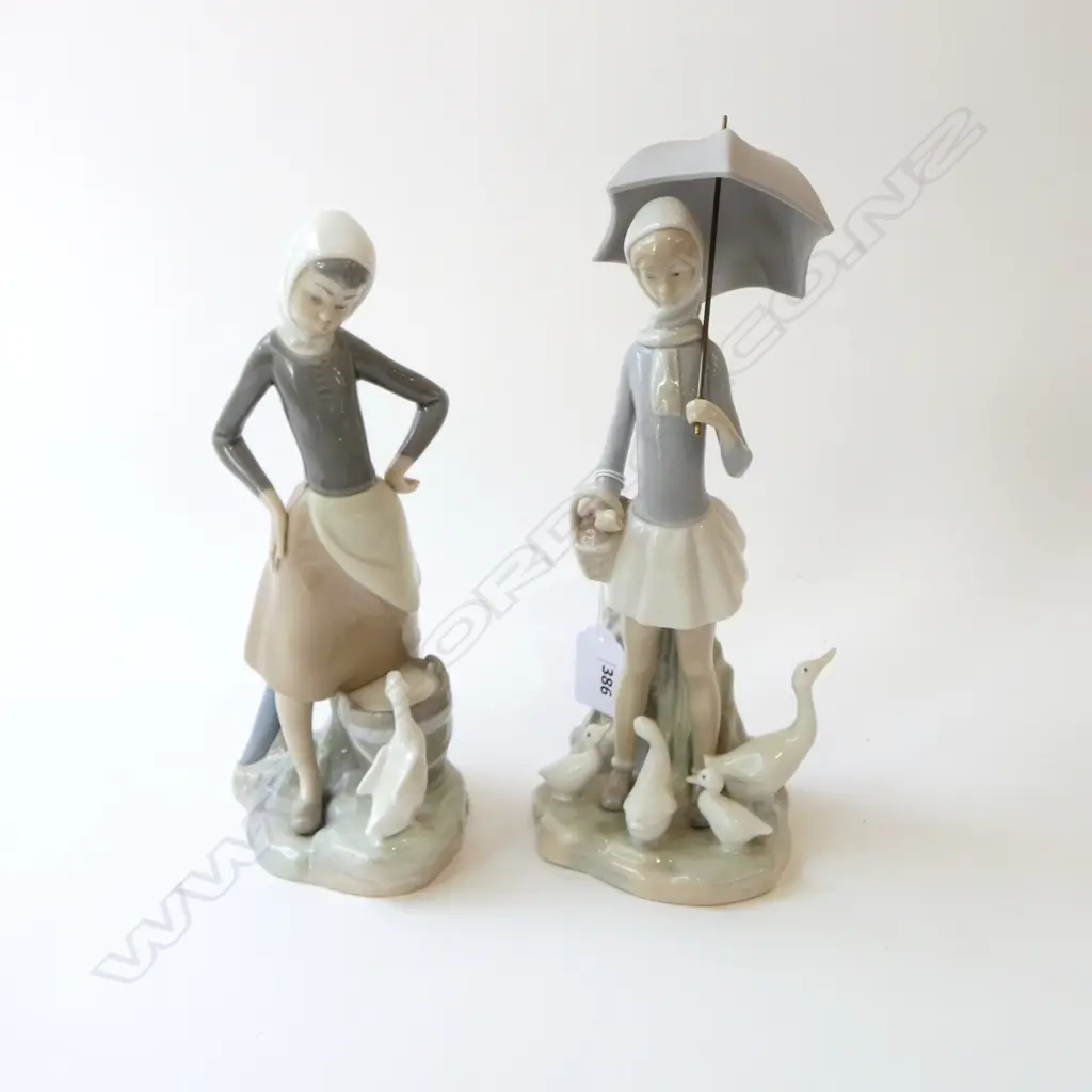 2 LLADRO; WOMEN w. GEESE H.260mm... Image 1++