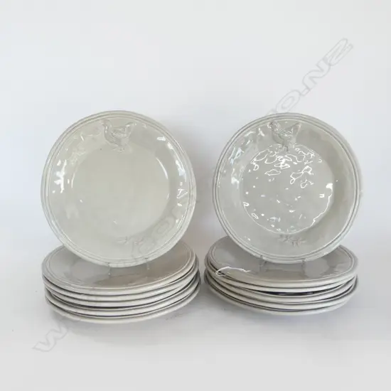 12 FRENCH COUNTRY COLLECTIONS DINNER PLATES 300mm dia minor chips
