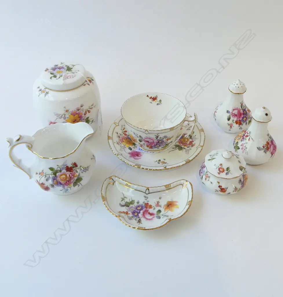COLLECTION 6PCS RCD CHINA LIDDED JARS C/S ETC 110 TALLEST Image 1++