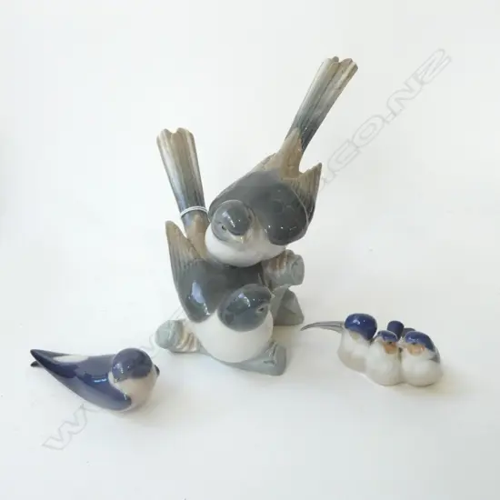 LLADRO BIRDS H.180mm + 2 ROYAL COPENHAGEN BIRDS