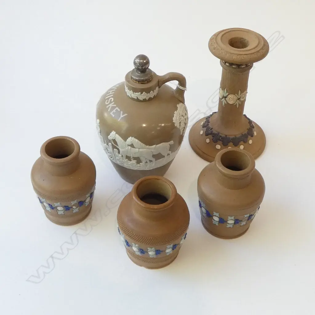 4 PCES DOULTON LAMBETH + WHISKEY BOTTLE H.170mm Image 1++