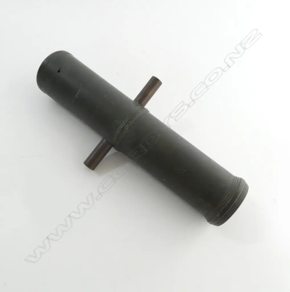 HEAVY BRONZE CANNON ORNAMENT L.175mm Image 1++