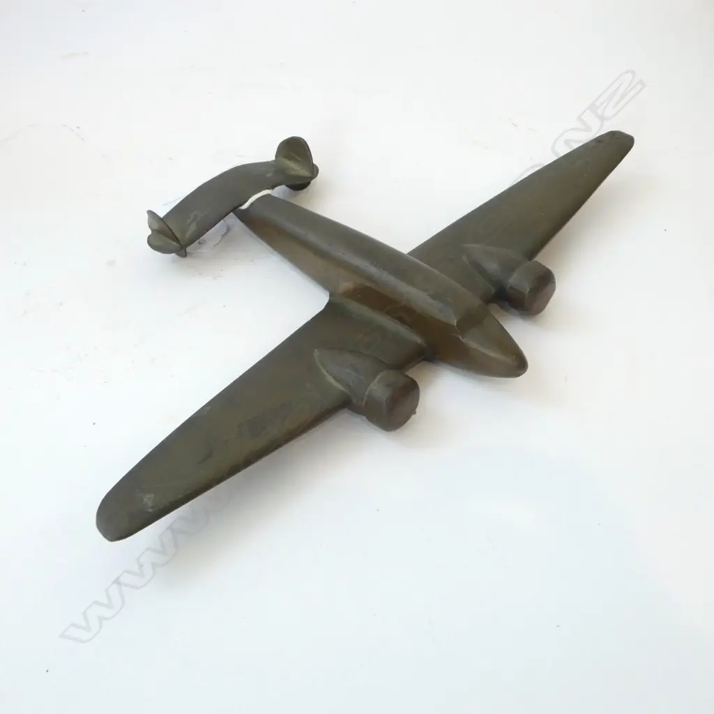 SOLID BRASS WWII PLANE W.260mm Image 1++