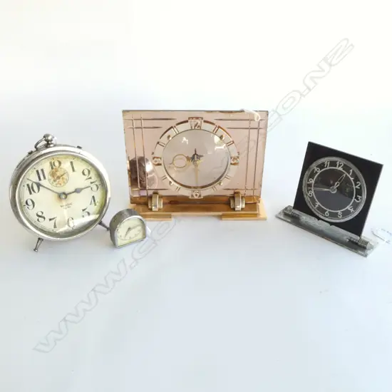 COLLECTION 4 VINTAGE DECO  DESK CLOCKS