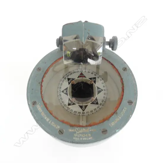 *RTV* VINTAGE HENRY BROWNE & SON LTD HAND HELD 'SESTRAL' BEARING COMPASS H.175mm