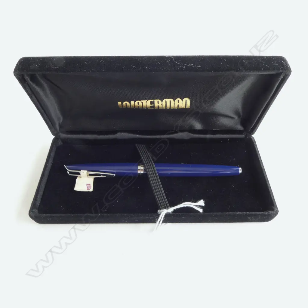 VINTAGE WATERMAN FRANCE FOUNTAIN PEN UNUSED W. LABEL IN CASE Image 1++