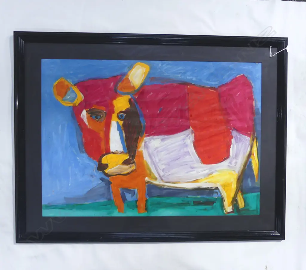 BRENDAN McGORRY (NZ b.1966) 'BULL' OIL ON PAPER 620x880mm Image 1++