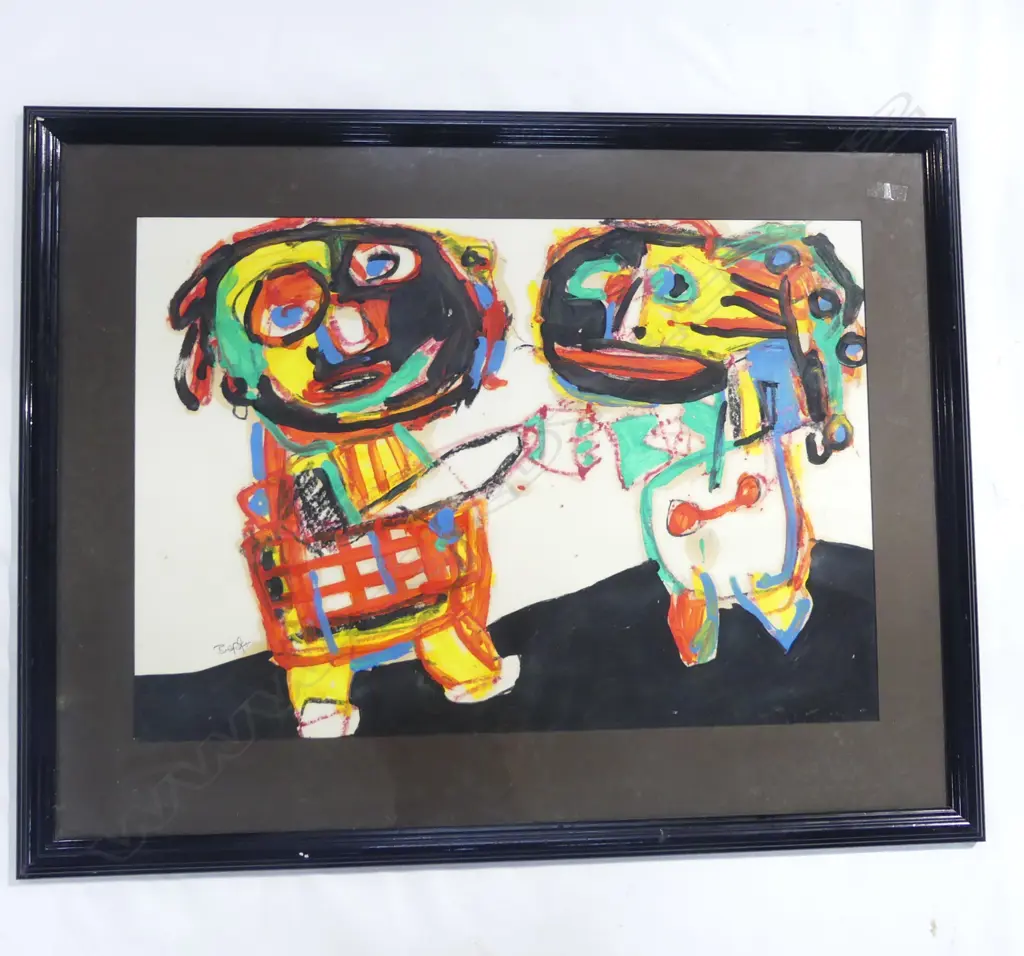BRENDAN McGORRY (NZ b.1966), 2 FIGURES, MIXED MEDIA ON PAPER 580x830mm Image 1++