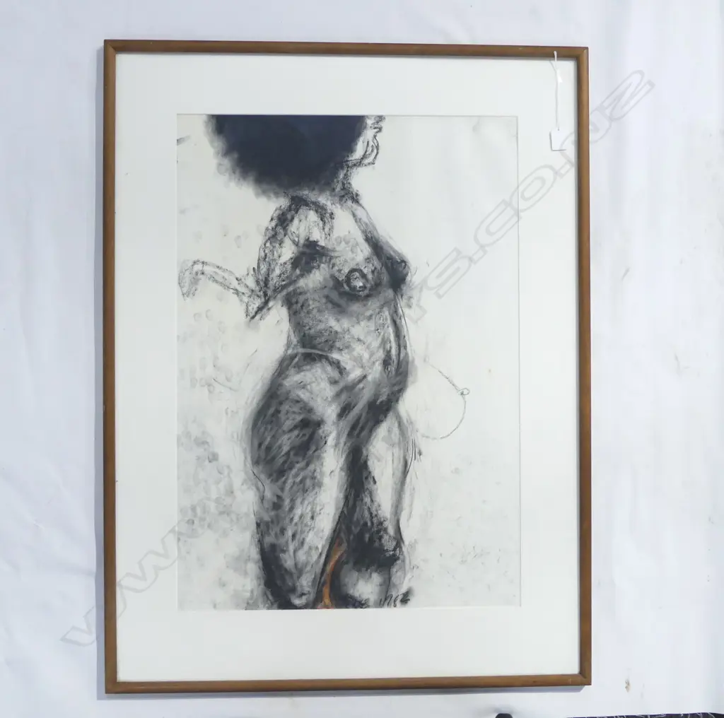 SIGNED CHARCOAL NUDE 750x520mm Image 1++