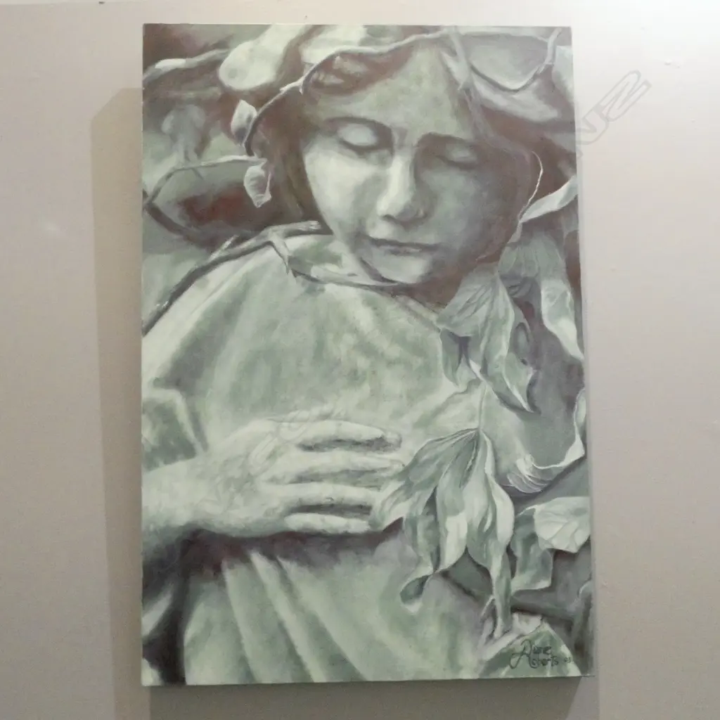 DIANNE ROBERTS 'STONE ANGEL' ACRYLIC ON CANVAS 910x610mm Image 1++