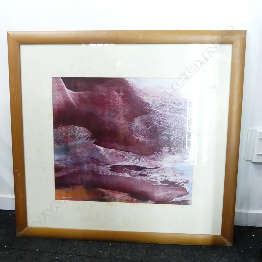 MAURICE BROOKES 'KAREKARE' ACRYLIC ON BOARD '92 435x485mm WITH FOXING Image 1++