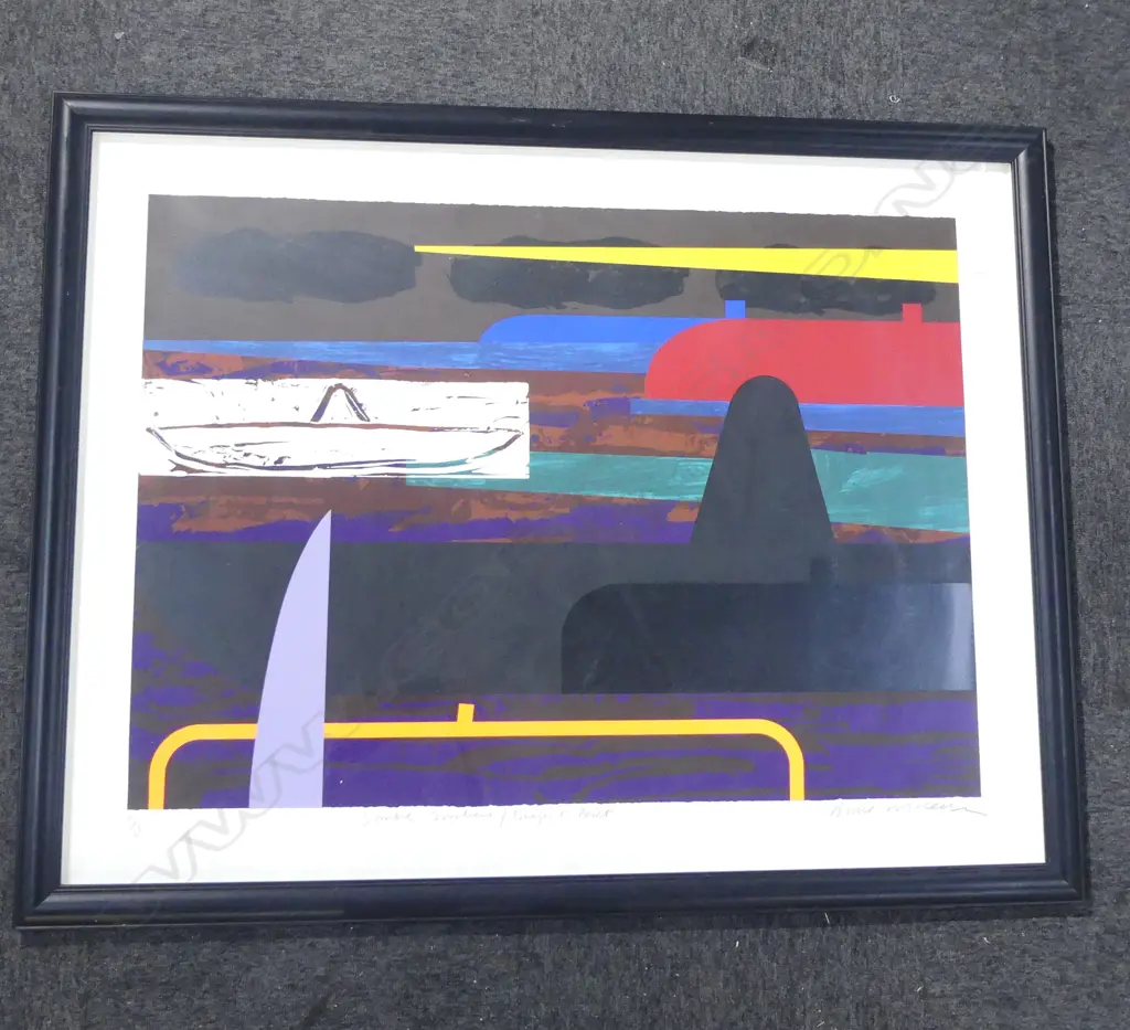 BRUCE McLEAN (SCOTTISH b.1944) 'SOMBRE SOMBRERO / BUOYANT BERET' SCREENPRINT 7/65 910x1185mm Image 1++