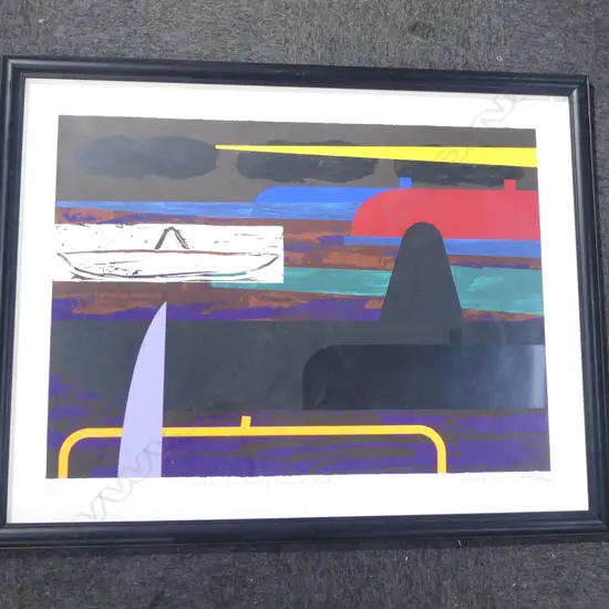 BRUCE McLEAN (SCOTTISH b.1944) 'SOMBRE SOMBRERO / BUOYANT BERET' SCREENPRINT 7/65 910x1185mm