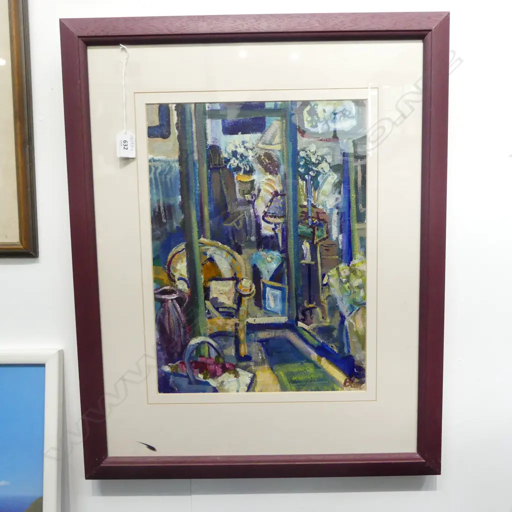 PAM BLOK, IN THE CURIO SHOP,  ACRYLIC ON CANVAS, 400x295mm Image 1++